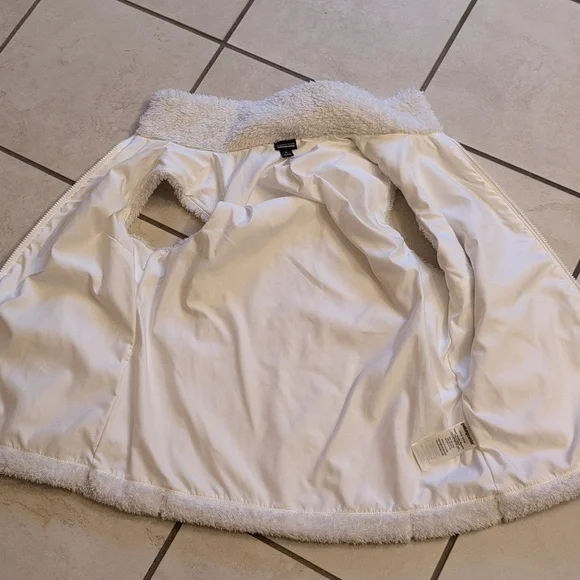 Patagonia Los Gatos Fleece Vest White Sherpa Full Zip Size M - Picture 4 of 14